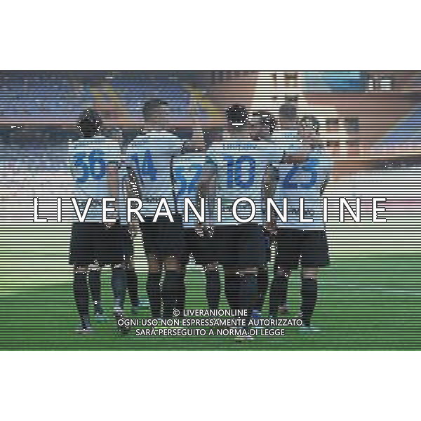 Genova 12.09.2021 Stadio Luigi Ferraris Sampdoria vs Inter Campionato Serie A 2021/2022 ©Manuela Viganti/Agenzia Aldo Liverani Nella foto: esultanza inter dopo il gol di lautaro martinez ©VIGANTI/ AGENZIA ALDO LIVERANI SAS