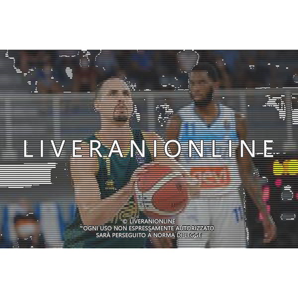 TommasiniR/LMedia - Germani Brescia VS GeVi Napoli - Basket Supercoppa Italiana 11 settembre 2021 - Pala Leonessa, Brescia, Italia Nella foto: Free shot for John Petrucelli - Germani Basket Brescia @TommasiniR/LMedia AG ALDO LIVERANI SAS