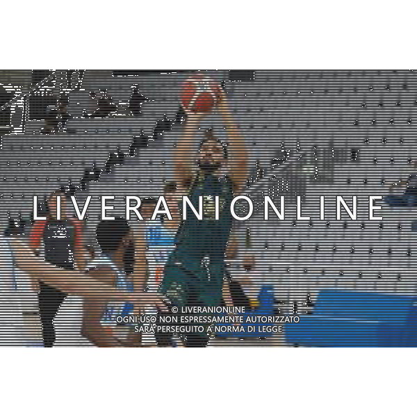 TommasiniR/LMedia - Germani Brescia VS GeVi Napoli - Basket Supercoppa Italiana 11 settembre 2021 - Pala Leonessa, Brescia, Italia Nella foto: Shot on suspension by Nazareth Mitrou-Long - Germani Basket Brescia @TommasiniR/LMedia AG ALDO LIVERANI SAS
