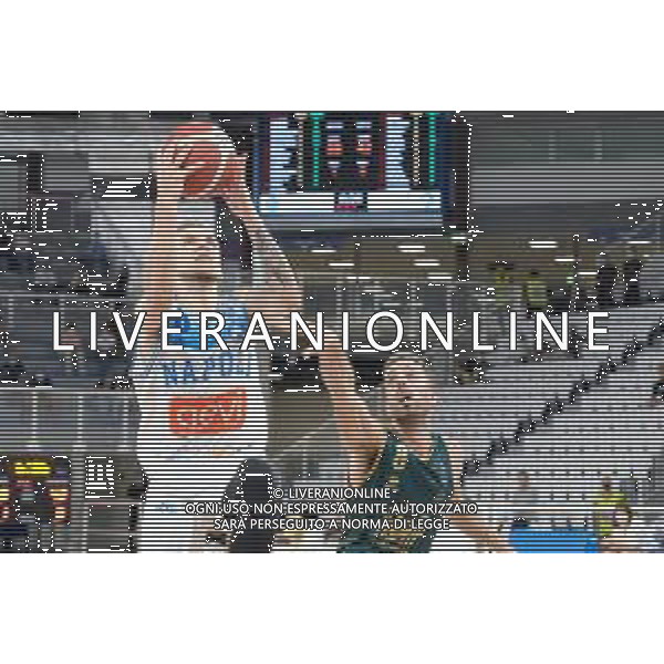 TommasiniR/LMedia - Germani Brescia VS GeVi Napoli - Basket Supercoppa Italiana 11 settembre 2021 - Pala Leonessa, Brescia, Italia Nella foto: Arnas Velicka - GeVi Napoli Basket and Amedeo Della Valle - Germani Basket Brescia @TommasiniR/LMedia AG ALDO LIVERANI SAS