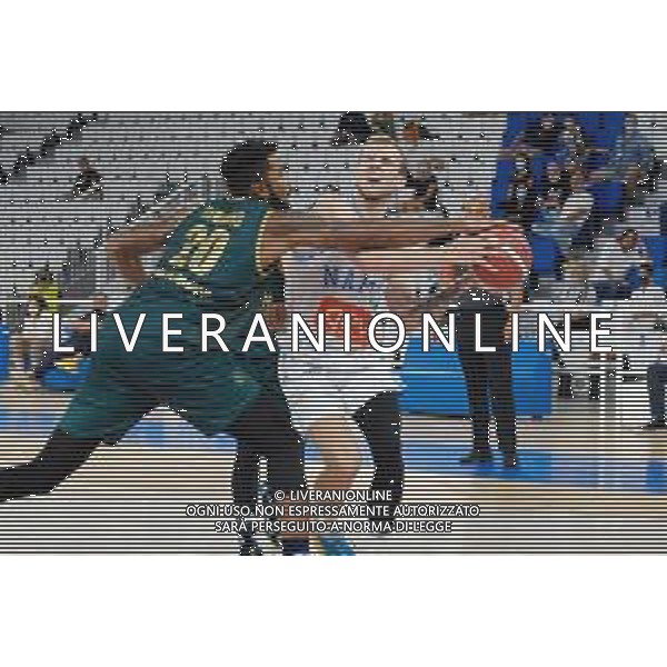 TommasiniR/LMedia - Germani Brescia VS GeVi Napoli - Basket Supercoppa Italiana 11 settembre 2021 - Pala Leonessa, Brescia, Italia Nella foto: Arnas Velicka - GeVi Napoli Basket @TommasiniR/LMedia AG ALDO LIVERANI SAS