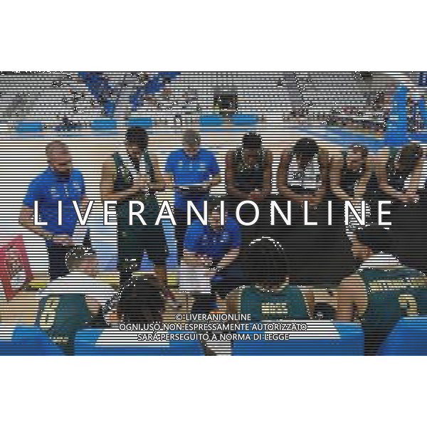 TommasiniR/LMedia - Germani Brescia VS GeVi Napoli - Basket Supercoppa Italiana 11 settembre 2021 - Pala Leonessa, Brescia, Italia Nella foto: Alessandro Magro - Head coach of Germani Basket Brescia during time-out. @TommasiniR/LMedia AG ALDO LIVERANI SAS