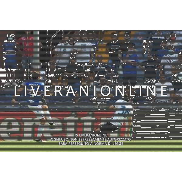 Genova 12.09.2021 Stadio Luigi Ferraris Sampdoria vs Inter Campionato Serie A 2021/2022 ©Manuela Viganti/Agenzia Aldo Liverani Nella foto: gol tommaso augello ©VIGANTI/ AGENZIA ALDO LIVERANI SAS