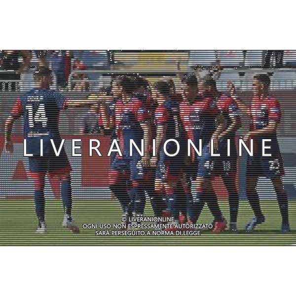 12-9-2021. Cagliari Calcio - Genoa Cricket and Football Club. 3° giornata Serie A calcio 2021-2022. Italia, Sardegna, Cagliari, Stadio Unipol Domus. Salvatore Moi/Aldo Liverani s.a.s. Nella foto:gol ed esultanza di Luca Ceppitelli Cagliari contro Genoa in casa / AGENZIA ALDO LIVERANI SAS
