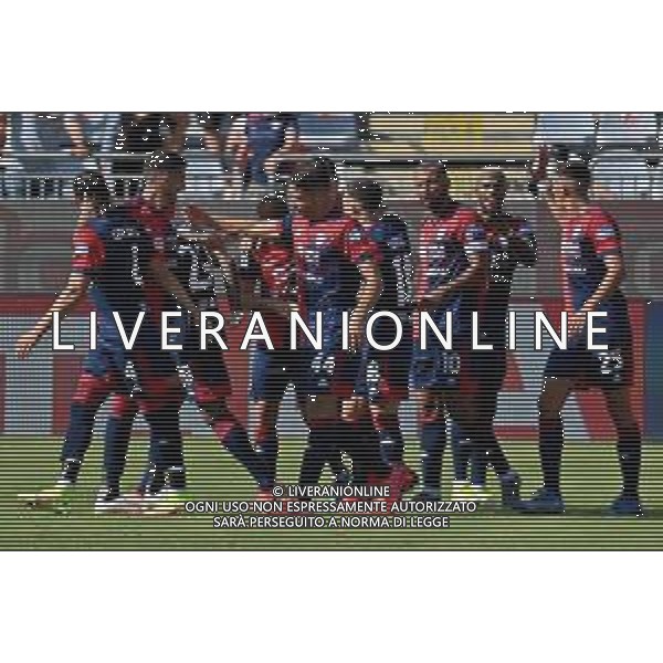 12-9-2021. Cagliari Calcio - Genoa Cricket and Football Club. 3° giornata Serie A calcio 2021-2022. Italia, Sardegna, Cagliari, Stadio Unipol Domus. Salvatore Moi/Aldo Liverani s.a.s. Nella foto:gol ed esultanza di Luca Ceppitelli Cagliari contro Genoa in casa / AGENZIA ALDO LIVERANI SAS