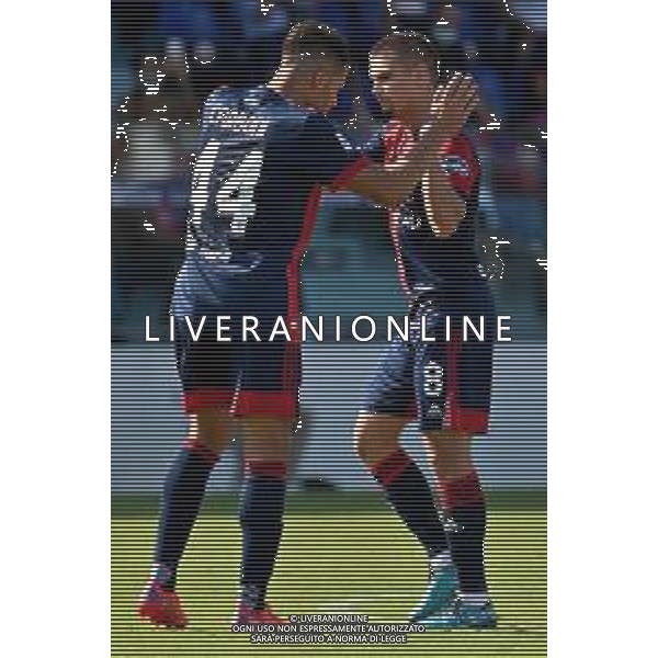 12-9-2021. Cagliari Calcio - Genoa Cricket and Football Club. 3° giornata Serie A calcio 2021-2022. Italia, Sardegna, Cagliari, Stadio Unipol Domus. Salvatore Moi/Aldo Liverani s.a.s. Nella foto:gol ed esultanza di Luca Ceppitelli Cagliari contro Genoa in casa / AGENZIA ALDO LIVERANI SAS