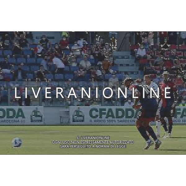 12-9-2021. Cagliari Calcio - Genoa Cricket and Football Club. 3° giornata Serie A calcio 2021-2022. Italia, Sardegna, Cagliari, Stadio Unipol Domus. Salvatore Moi/Aldo Liverani s.a.s. Nella foto: il gol su rigore Joao Pedro Cagliari / AGENZIA ALDO LIVERANI SAS