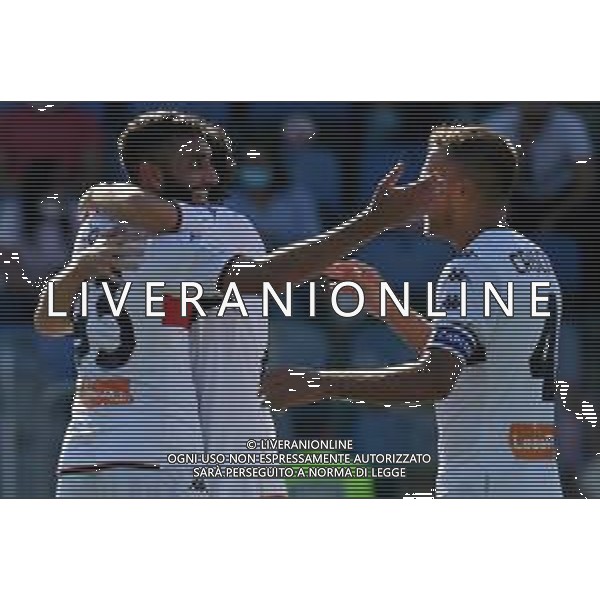 12-9-2021. Cagliari Calcio - Genoa Cricket and Football Club. 3° giornata Serie A calcio 2021-2022. Italia, Sardegna, Cagliari, Stadio Unipol Domus. Salvatore Moi/Aldo Liverani s.a.s. Nella foto:gol ed esultanza di Fares Genoa contro Cagliari in trasferta / AGENZIA ALDO LIVERANI SAS