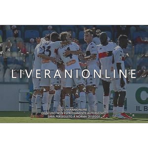 12-9-2021. Cagliari Calcio - Genoa Cricket and Football Club. 3° giornata Serie A calcio 2021-2022. Italia, Sardegna, Cagliari, Stadio Unipol Domus. Salvatore Moi/Aldo Liverani s.a.s. Nella foto:gol ed esultanza di Fares Genoa contro Cagliari in trasferta / AGENZIA ALDO LIVERANI SAS