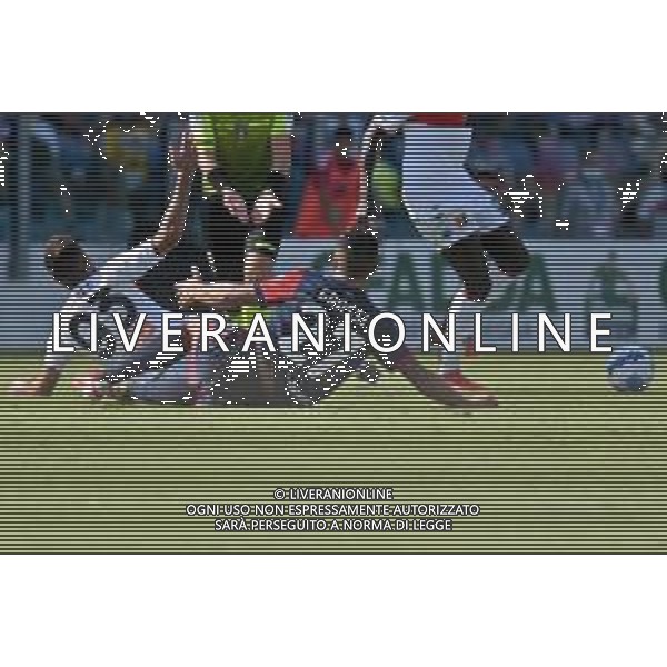 12-9-2021. Cagliari Calcio - Genoa Cricket and Football Club. 3° giornata Serie A calcio 2021-2022. Italia, Sardegna, Cagliari, Stadio Unipol Domus. Salvatore Moi/Aldo Liverani s.a.s. Nella foto:Fares Genoa, Grassi Cagliari ©MOI / AGENZIA ALDO LIVERANI SAS