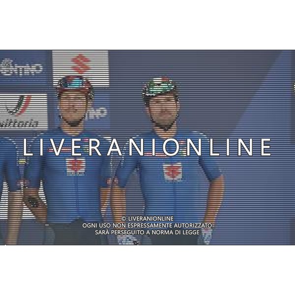12-09-2021 European Championships Elite; 2021, Bahrain - Victorious; 2021, Uae - Emirates; Colbrelli, Sonny; Trentin, Matteo; Trento; FOTO STEFANO SIROTTI-AG ALDO LIVERANI SAS