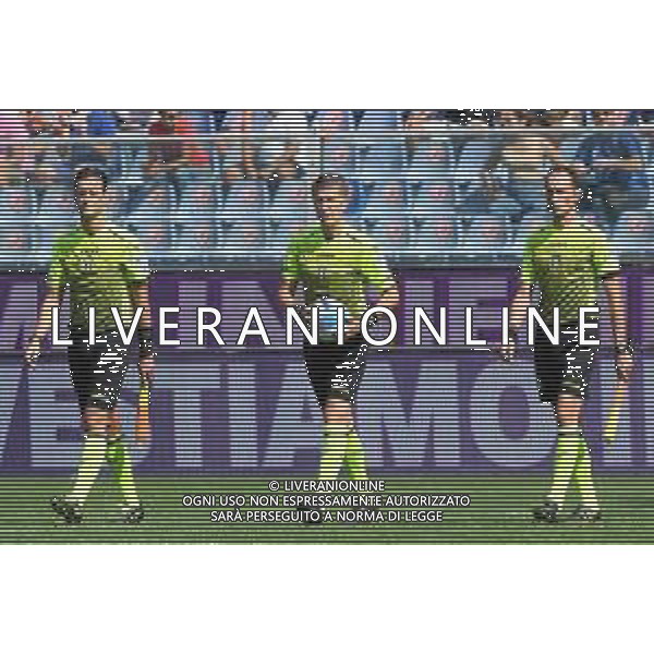 Genova 12.09.2021 Stadio Luigi Ferraris Sampdoria vs Inter Campionato Serie A 2021/2022 ©Manuela Viganti/Agenzia Aldo Liverani Nella foto: arbitro daniele orsato con i suoi collaboratori ©VIGANTI/AGENZIA ALDO LIVERANI SAS