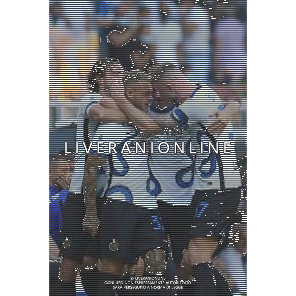 Genova 12.09.2021 Stadio Luigi Ferraris Sampdoria vs Inter Campionato Serie A 2021/2022 ©Manuela Viganti/Agenzia Aldo Liverani Nella foto: esultanza dell\'inter dopo il gol di federico dimarco ©VIGANTI/AGENZIA ALDO LIVERANI SAS