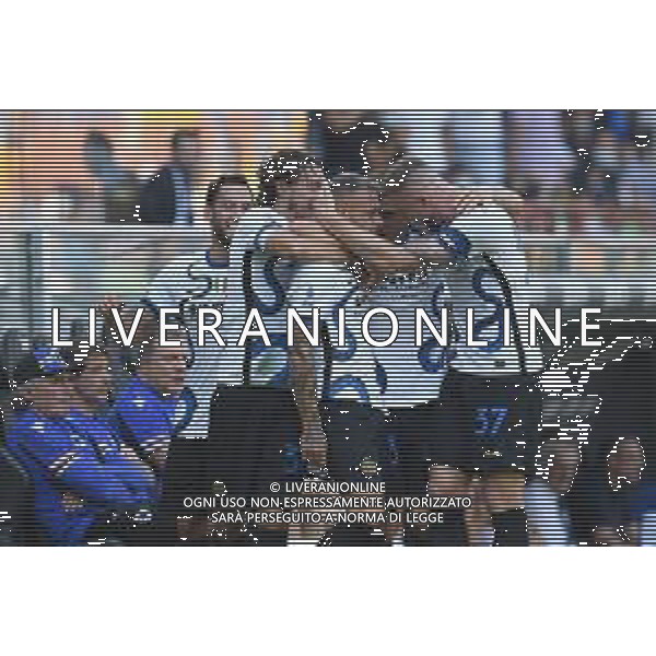 Genova 12.09.2021 Stadio Luigi Ferraris Sampdoria vs Inter Campionato Serie A 2021/2022 ©Manuela Viganti/Agenzia Aldo Liverani Nella foto: esultanza dell\'inter dopo il gol di federico dimarco ©VIGANTI/AGENZIA ALDO LIVERANI SAS