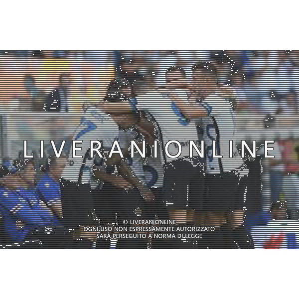 Genova 12.09.2021 Stadio Luigi Ferraris Sampdoria vs Inter Campionato Serie A 2021/2022 ©Manuela Viganti/Agenzia Aldo Liverani Nella foto: esultanza dell\'inter dopo il gol di federico dimarco ©VIGANTI/AGENZIA ALDO LIVERANI SAS