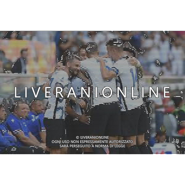 Genova 12.09.2021 Stadio Luigi Ferraris Sampdoria vs Inter Campionato Serie A 2021/2022 ©Manuela Viganti/Agenzia Aldo Liverani Nella foto: esultanza dell\'inter dopo il gol di federico dimarco ©VIGANTI/AGENZIA ALDO LIVERANI SAS