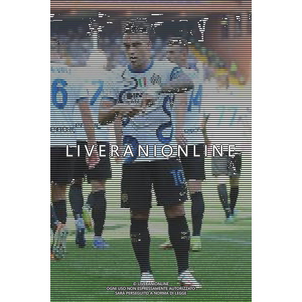Genova 12.09.2021 Stadio Luigi Ferraris Sampdoria vs Inter Campionato Serie A 2021/2022 ©Manuela Viganti/Agenzia Aldo Liverani Nella foto: esultanza di lautaro martinez dopo il gol ©VIGANTI/AGENZIA ALDO LIVERANI SAS