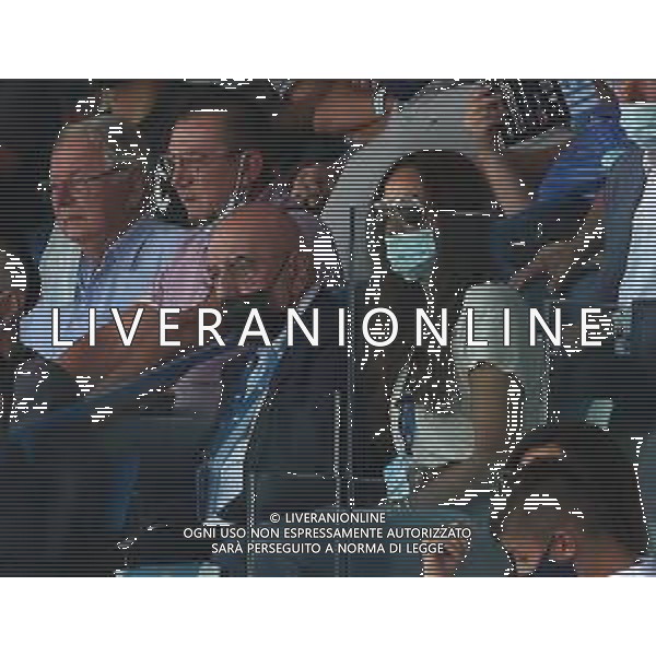 SPAL - MONZA CAMPIONATO CALCIO SERIE BKT 11.09.2021 Nella foto : ADRIANO GALLIANI IN TRIBUNA CON LA FIDANZATA HELGA COSTA ©SANTANDREA / AGENZIA ALDO LIVERANI SAS
