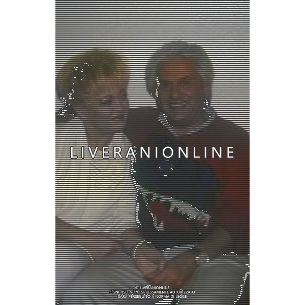 RETROSPETTIVA WANNA MARCHI PRESENTATRICE TELEVISIVA NELLA FOTO WANNA MARCHI CON IL COMPAGNO FRANCESCO CAMPANA IL GIORNO 17-12-1990 AG ALDO LIVERANI SAS