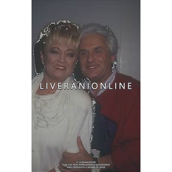 RETROSPETTIVA WANNA MARCHI PRESENTATRICE TELEVISIVA NELLA FOTO WANNA MARCHI CON IL COMPAGNO FRANCESCO CAMPANA IL GIORNO 17-12-1990 AG ALDO LIVERANI SAS