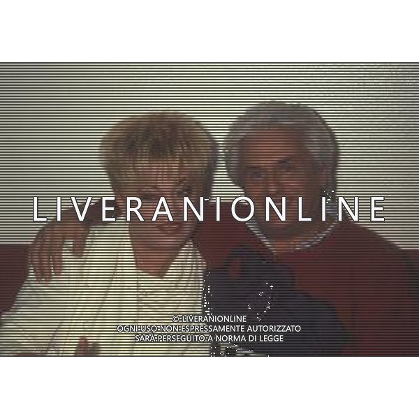 RETROSPETTIVA WANNA MARCHI PRESENTATRICE TELEVISIVA NELLA FOTO WANNA MARCHI CON IL COMPAGNO FRANCESCO CAMPANA IL GIORNO 17-12-1990 AG ALDO LIVERANI SAS