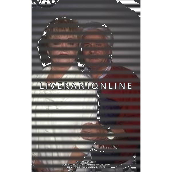 RETROSPETTIVA WANNA MARCHI PRESENTATRICE TELEVISIVA NELLA FOTO WANNA MARCHI CON IL COMPAGNO FRANCESCO CAMPANA IL GIORNO 17-12-1990 AG ALDO LIVERANI SAS