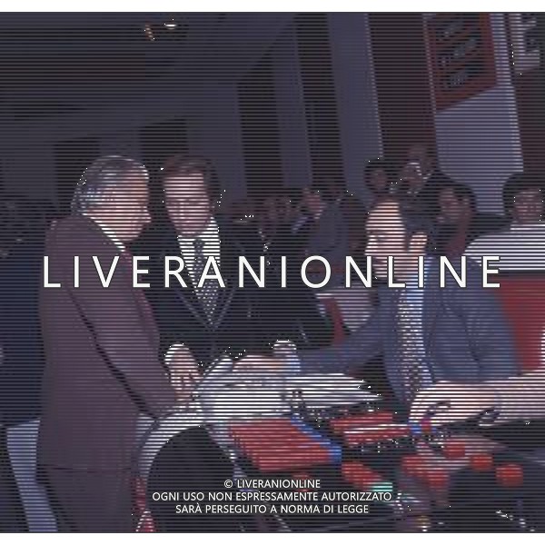 RETROSPETTIVA MIKE BONGIORNO PRESENTATORE TELEVISIVO NELLA FOTO MIKE BONGIORNO CON LUDOVICO PEREGRINI AG ALDO LIVERANI SAS
