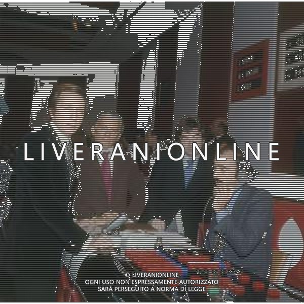 RETROSPETTIVA MIKE BONGIORNO PRESENTATORE TELEVISIVO NELLA FOTO MIKE BONGIORNO CON LUDOVICO PEREGRINI AG ALDO LIVERANI SAS