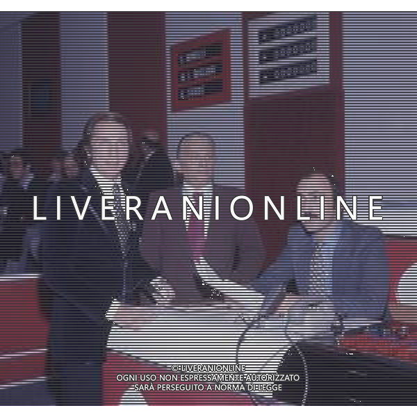 RETROSPETTIVA MIKE BONGIORNO PRESENTATORE TELEVISIVO NELLA FOTO MIKE BONGIORNO CON LUDOVICO PEREGRINI AG ALDO LIVERANI SAS