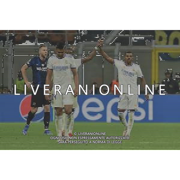 esultanza Real Madrid dopo il gol dell\'1 a 0 Rodrygo Inter vs Real Madrid UEFA Champions League fase a gironi 1a giornata - gruppo D Milano 15-09-2021 Stadio Giuseppe Meazza - San Siro foto Roberto Garavaglia/ag. Aldo Liverani sas / AGENZIA ALDO LIVERANI SAS