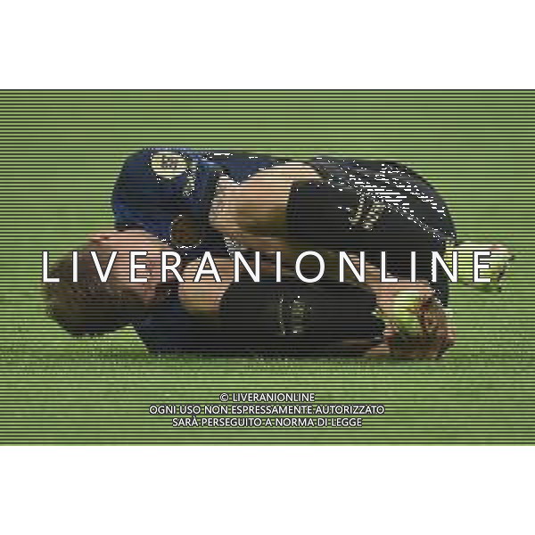 Nicolo\' Barella (Inter) a terra infortunato Inter vs Real Madrid UEFA Champions League fase a gironi 1a giornata - gruppo D Milano 15-09-2021 Stadio Giuseppe Meazza - San Siro foto Roberto Garavaglia/ag. Aldo Liverani sas / AGENZIA ALDO LIVERANI SAS