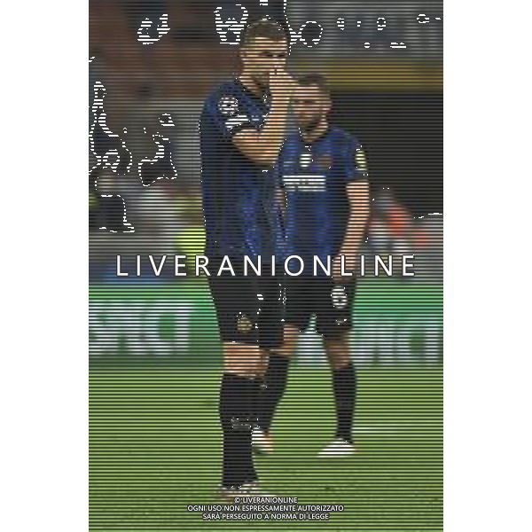 Edin Dzeko (Inter) delusione Inter vs Real Madrid UEFA Champions League fase a gironi 1a giornata - gruppo D Milano 15-09-2021 Stadio Giuseppe Meazza - San Siro foto Roberto Garavaglia/ag. Aldo Liverani sas / AGENZIA ALDO LIVERANI SAS