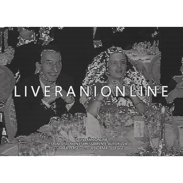 RETROSPETTIVA FAUSTO PIZZI CALCIATORE NELLA FOTO FAUSTO PIZZI NELL\'ANNO 1991CON LA MOGLIE AG ALDO LIVERANI SAS