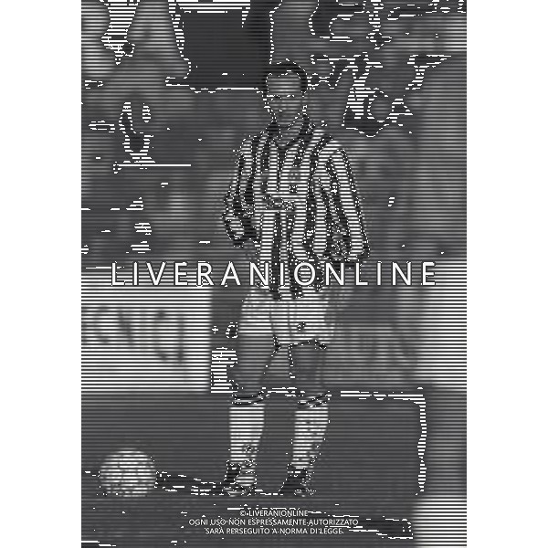 RETROSPETTIVA FAUSTO PIZZI CALCIATORE NELLA FOTO FAUSTO PIZZI CON LA MAGLIA DELL\'UDINESE CALCIO AG ALDO LIVERANI SAS