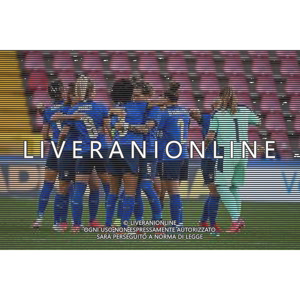 GriffoniE/LMedia - Women&#39;s World Cup 2023 Qualifiers - Italy vs Moldova - FIFA World Cup 17 September 2021 - Nereo Rocco stadium, Trieste, Italy Photo showing: Team of Italy before the match @GriffoniE/LMedia/AGENZIA ALDO LIVERANI SAS