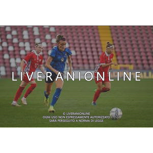 GriffoniE/LMedia - Women&#39;s World Cup 2023 Qualifiers - Italy vs Moldova - FIFA World Cup 17 September 2021 - Nereo Rocco stadium, Trieste, Italy Photo showing: Barbara Bonansea (Italy) carries the ball @GriffoniE/LMedia/AGENZIA ALDO LIVERANI SAS