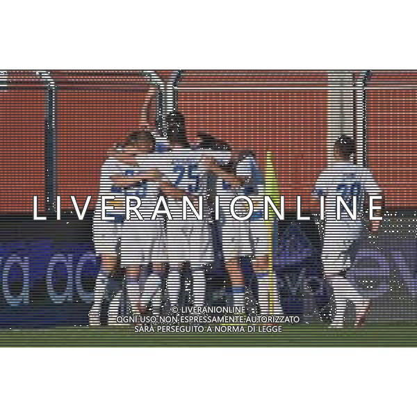 ¬© TVRG esultanza Frosinone dopo il gol dell\'1 a 0 Como vs Frosinone Campionato Serie BKT - 4a giornata Como 17-09-2021 Stadio Giuseppe Sinigaglia foto Roberto Garavaglia/ag. Aldo Liverani sas/AGENZIA ALDO LIVERANI SAS