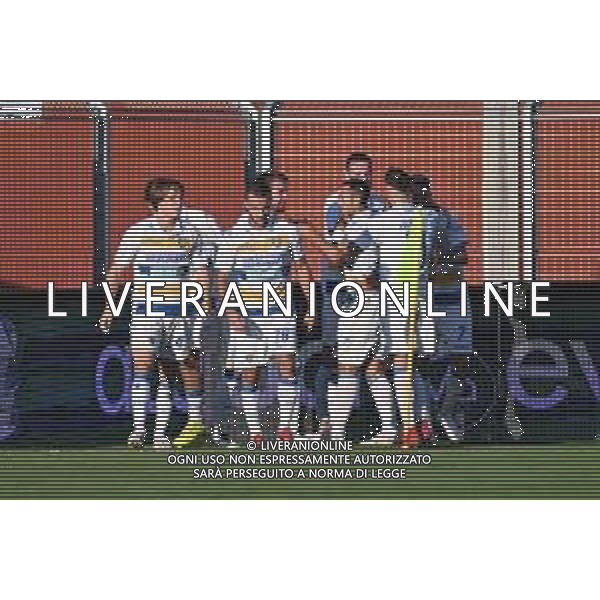 ¬© TVRG esultanza Frosinone dopo il gol dell\'1 a 0 Como vs Frosinone Campionato Serie BKT - 4a giornata Como 17-09-2021 Stadio Giuseppe Sinigaglia foto Roberto Garavaglia/ag. Aldo Liverani sas/AGENZIA ALDO LIVERANI SAS
