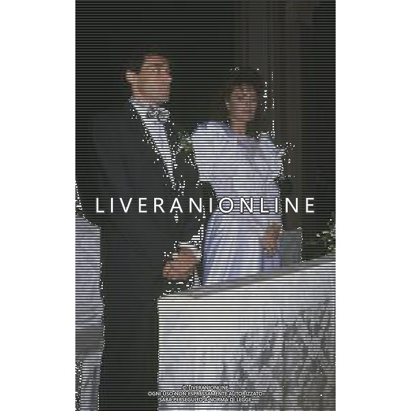 RETROSPETTIVA GIUSEPPE BARESI CALCIATORE NELLA FOTO GIUSEPPE BARESI CON LA MOGLIE ELENA TAGLIABUE IL GIORNO DELLE NOZZE AG ALDO LIVERANI SAS