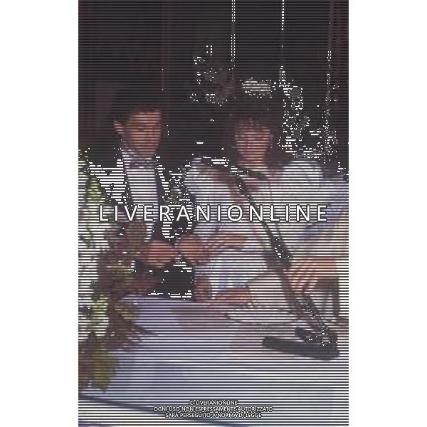 RETROSPETTIVA GIUSEPPE BARESI CALCIATORE NELLA FOTO GIUSEPPE BARESI CON LA MOGLIE ELENA TAGLIABUE IL GIORNO DELLE NOZZE AG ALDO LIVERANI SAS