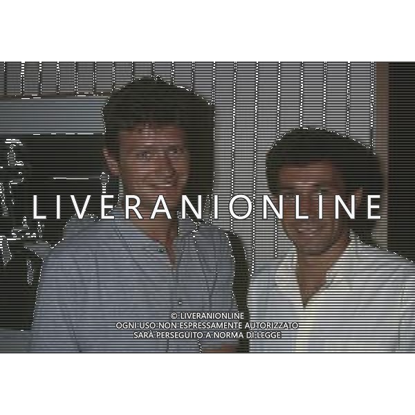 RETROSPETTIVA GIUSEPPE BARESI CALCIATORE NELLA FOTO GIUSEPPE BARESI CON ALDO SERENA IN SEDE INTER A MILANO AG ALDO LIVERANI SAS
