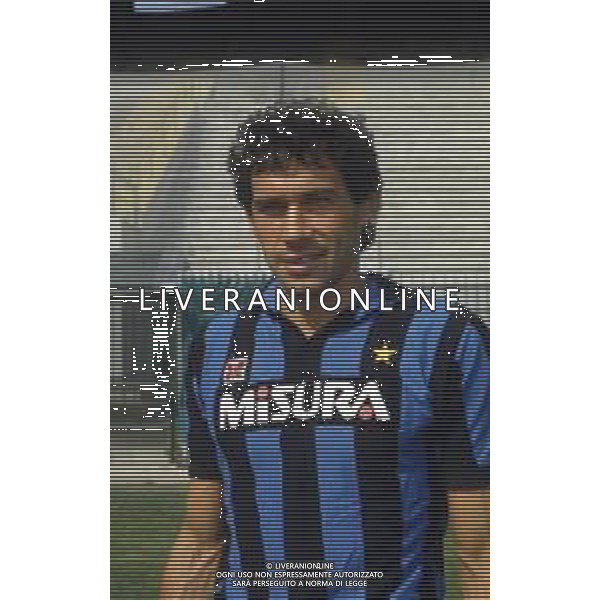 RETROSPETTIVA GIUSEPPE BARESI CALCIATORE NELLA FOTO GIUSEPPE BARESI CON LA MAGLIA DELL\'INTER AG ALDO LIVERANI SAS