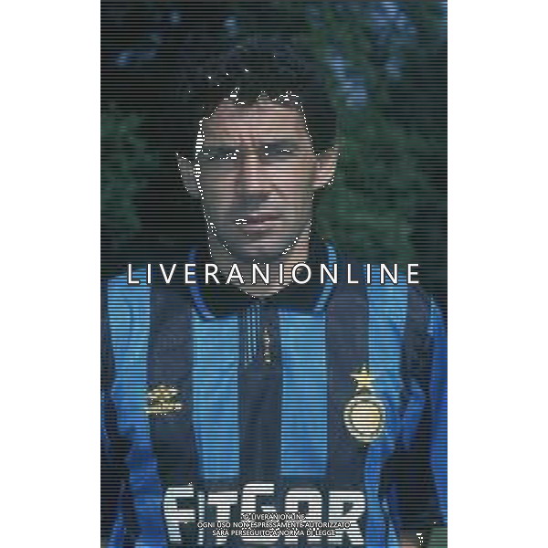 RETROSPETTIVA GIUSEPPE BARESI CALCIATORE NELLA FOTO GIUSEPPE BARESI CON LA MAGLIA DELL\'INTER AG ALDO LIVERANI SAS