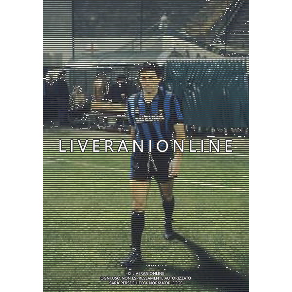 RETROSPETTIVA GIUSEPPE BARESI CALCIATORE NELLA FOTO GIUSEPPE BARESI CON LA MAGLIA DELL\'INTER AG ALDO LIVERANI SAS