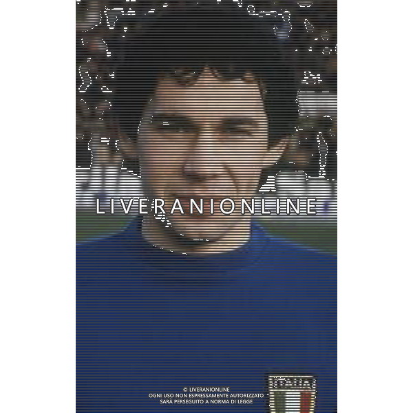 RETROSPETTIVA GIUSEPPE BARESI CALCIATORE NELLA FOTO GIUSEPPE BARESI CON LA MAGLIA DELLA NAZIONALE ITALIANA AG ALDO LIVERANI SAS