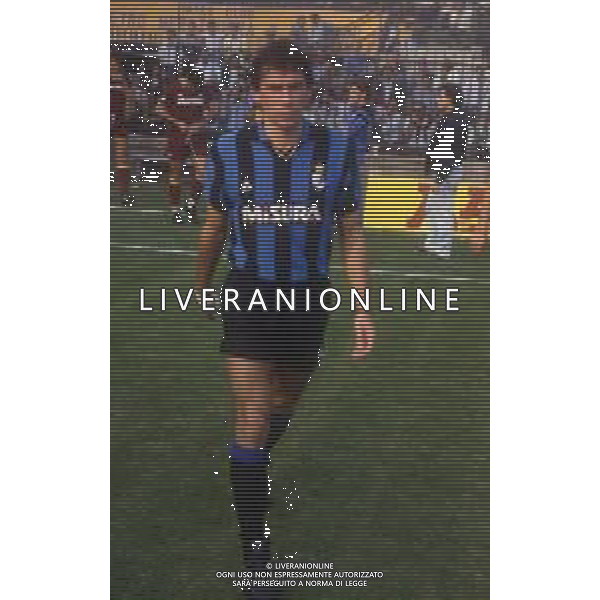 RETROSPETTIVA GIUSEPPE BARESI CALCIATORE NELLA FOTO GIUSEPPE BARESI CON LA MAGLIA DELL\'INTER AG ALDO LIVERANI SAS