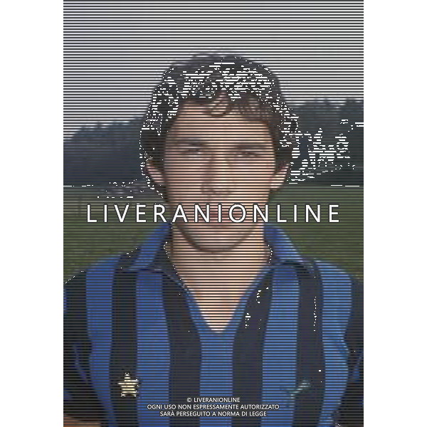 RETROSPETTIVA GIUSEPPE BARESI CALCIATORE NELLA FOTO GIUSEPPE BARESI CON LA MAGLIA DELL\'INTER AG ALDO LIVERANI SAS