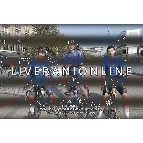 18-09-2021 Vigilia Mondiali Flandres 2021; 2021, Astana - Premier Tech; 2021, Ineos Grenadiers; 2021, Jumbo - Visma; Sobrero, Matteo; Ganna, Filippo; Affini, Edoardo; Brugge; FOTO STEFANO SIROTTI-AG ALDO LIVERANI SAS
