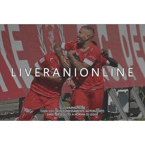 CerquigliniL/LMedia - AC Perugia vs Cosenza Calcio - Campionato di Calcio Serie BKT 2021/2022 18 settembre 2021 - Stadio Renato Curi, Perugia, Italia Nella foto: aleandro rosi (n.2 difensore perugia calcio)&#xA; esulta 1-0 @CerquigliniL/LMedia /AGENZIA ALDO LIVERANI SAS