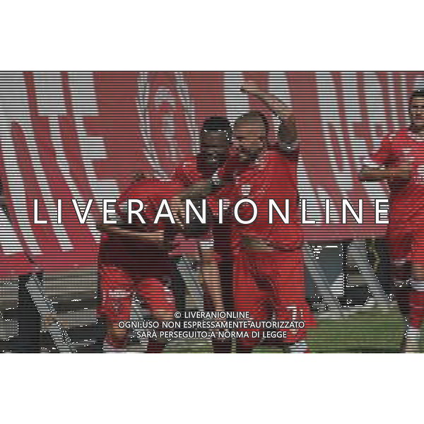 CerquigliniL/LMedia - AC Perugia vs Cosenza Calcio - Campionato di Calcio Serie BKT 2021/2022 18 settembre 2021 - Stadio Renato Curi, Perugia, Italia Nella foto: aleandro rosi (n.2 difensore perugia calcio)&#xA; esulta 1-0 @CerquigliniL/LMedia /AGENZIA ALDO LIVERANI SAS